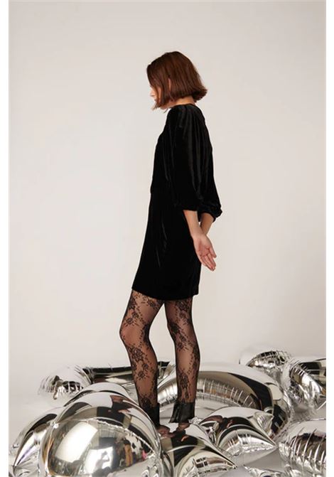 Des Petits Hauts Landria Noir Viscose Velvet Dress Des Petits Hauts |  | 1H250500NOIR